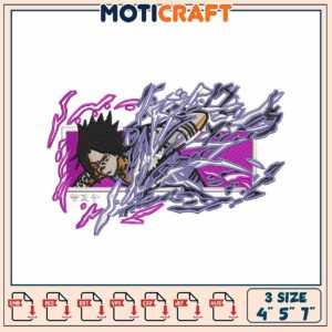 Sasuke Uchiha Embroidery Design 4x5x7 Inch