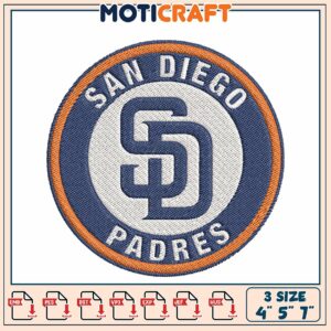 San Diego Padres Embroidery Design