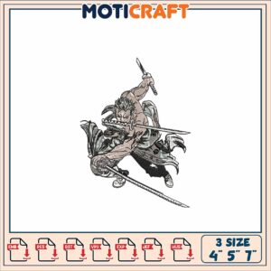 Samurai Swordsman Embroidery Design Samurai Swordsman Embroidery Design