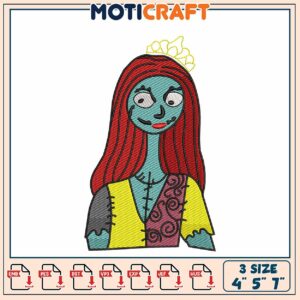Sally Embroidery Design 3 Sizes