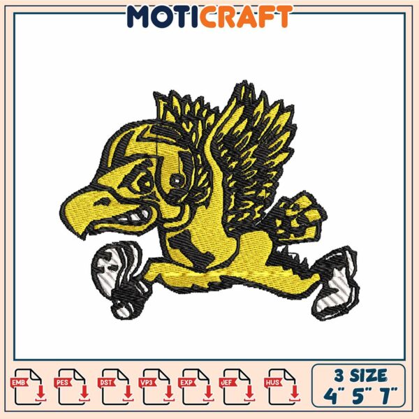 Running Bird Embroidery Design