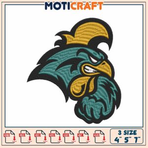 Rooster Embroidery Design 4x7 Inch