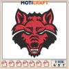 Red Wolf Embroidery Design