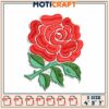 Red Rose Embroidery Design 4x5x7 Inch