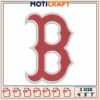 Red B Baseball Embroidery Design