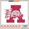 Razorback Embroidery Design 3 Sizes