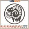 Ram Embroidery Design 4x5x7 Inch
