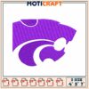 Purple Wildcat Embroidery Design