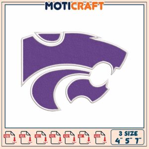 Purple Cat Embroidery Design in Three Sizes for Creative Projects