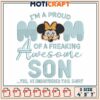 Proud Mom of Awesome Son Embroidery