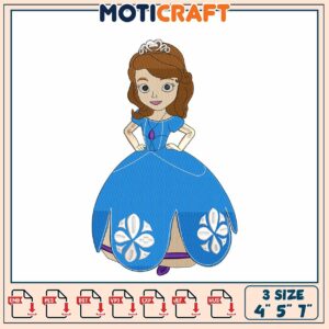 Princess Sofia Embroidery Design 4x5x7 Inch