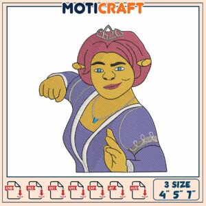 Princess Fiona Embroidery Design 4x5x7 Inch