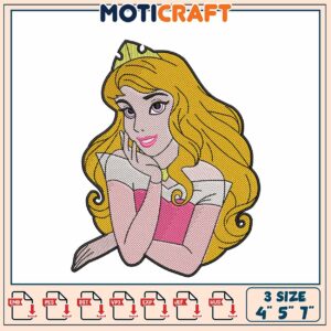Princess Aurora Embroidery Design