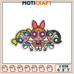 Powerpuff Girls Embroidery Design