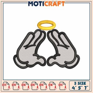 Praying Hands Embroidery Design