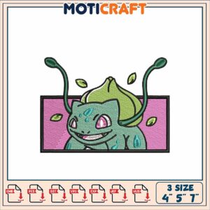 Pokemon Ivysaur Embroidery Design