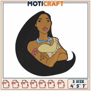 Pocahontas Embroidery Design