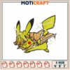 Pikachu Samurai Embroidery Design for Custom Projects 3 Sizes