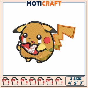 Pikachu Embroidery Design Cute Pattern for Machine Stitching Files