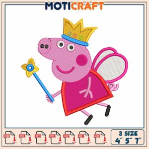 Peppa Pig Fairy Embroidery Design