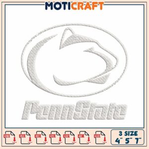 Penn State Embroidery Design Download in Multiple Sizes and Formats
