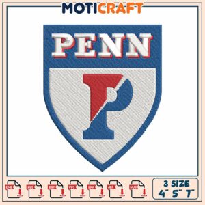 Penn Crest Embroidery Design 3 Sizes