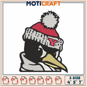 Penguin Embroidery Design 4x5x7 Inch
