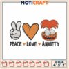 Peace Love Anxiety Embroidery Design 2 Peace Love Anxiety Embroidery Design