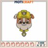 Paw Patrol Rubble Embroidery Design 4x5x7 Inch