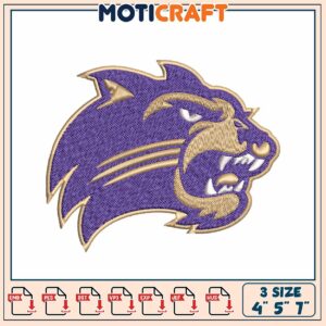 Panther Head Embroidery Design 3 Sizes