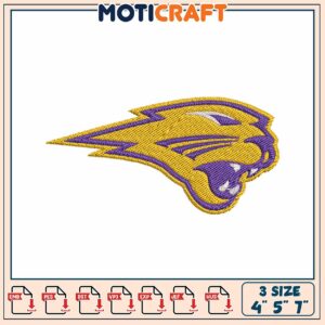 Panther Head Embroidery Design 4x5x7 Inch