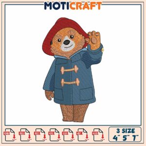 Paddington Bear Embroidery Design