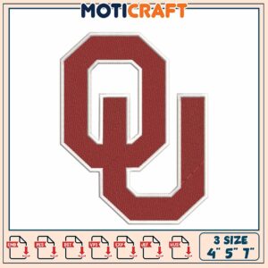 OU Logo Embroidery Design 4x5x7 Inch