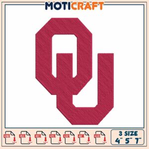 OU Embroidery Design, 3 Sizes