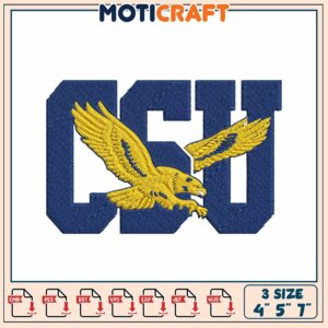 OSU Eagle Embroidery Design 3 Sizes