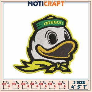 Oregon Duck Embroidery Design