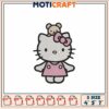 Option 1 (Focus on character) Hello Kitty Embroidery Design 4x5x7 Inch