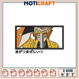 Option 1 (Focus on character) Zenitsu Agatsuma Embroidery Patch