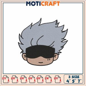 Option 1 (Focus on character) Anime Boy Embroidery Design 4x5x7 Inch