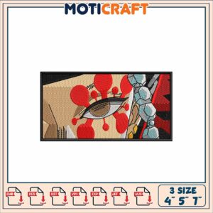 Option 1 (Focus on character) One Piece Embroidery Patch 4x7 Inch