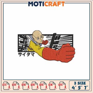 One Punch Man Embroidery Design