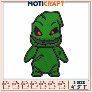 Oogie Boogie Embroidery Design 4x5x7