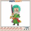 One Piece Zoro Embroidery Design for Craft Projects in Sizes 4 5 7