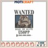 One Piece Usopp Wanted Embroidery Design