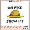 One Piece Straw Hat Embroidery Design for Craft Projects