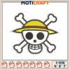 One Piece Skull Embroidery Design
