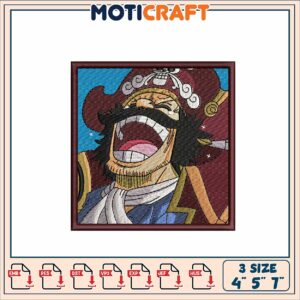One Piece Shanks Embroidery Design