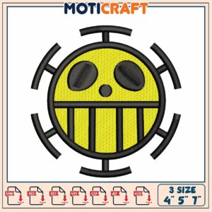 One Piece Jolly Roger Embroidery Design