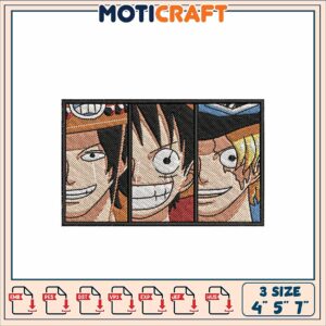 One Piece Embroidery Patch 3 Sizes