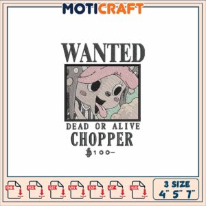 One Piece Chopper Embroidery Design